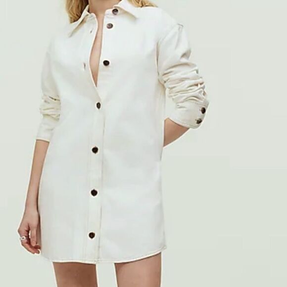 NWT Madewell Oversized Mini Shirtdress XS - Picture 1 of 11